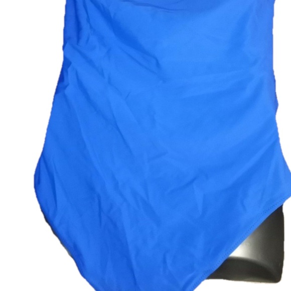 Vibrant Blue‎ Wrap Tank One Piece Swimwear - Picture 4 of 5